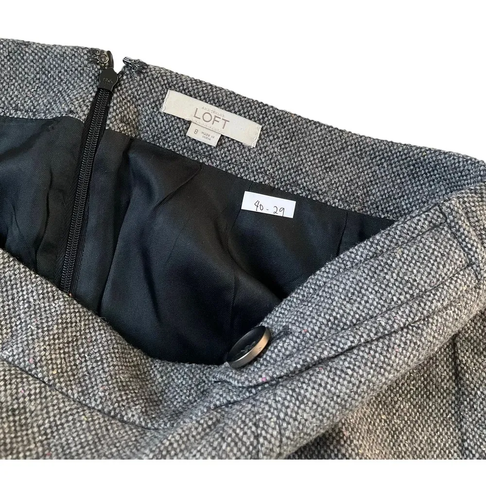 Loft Gray Skirt Regular Size 8 | 40-29 - Image 3
