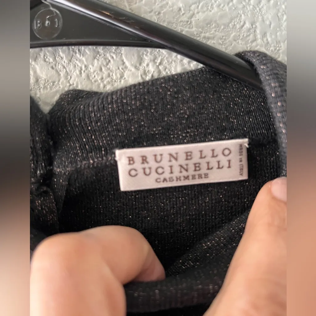 BRUNELLO CUCINELLI Black Long Sleeve Turtleneck Top‎ is atretch - Image 2