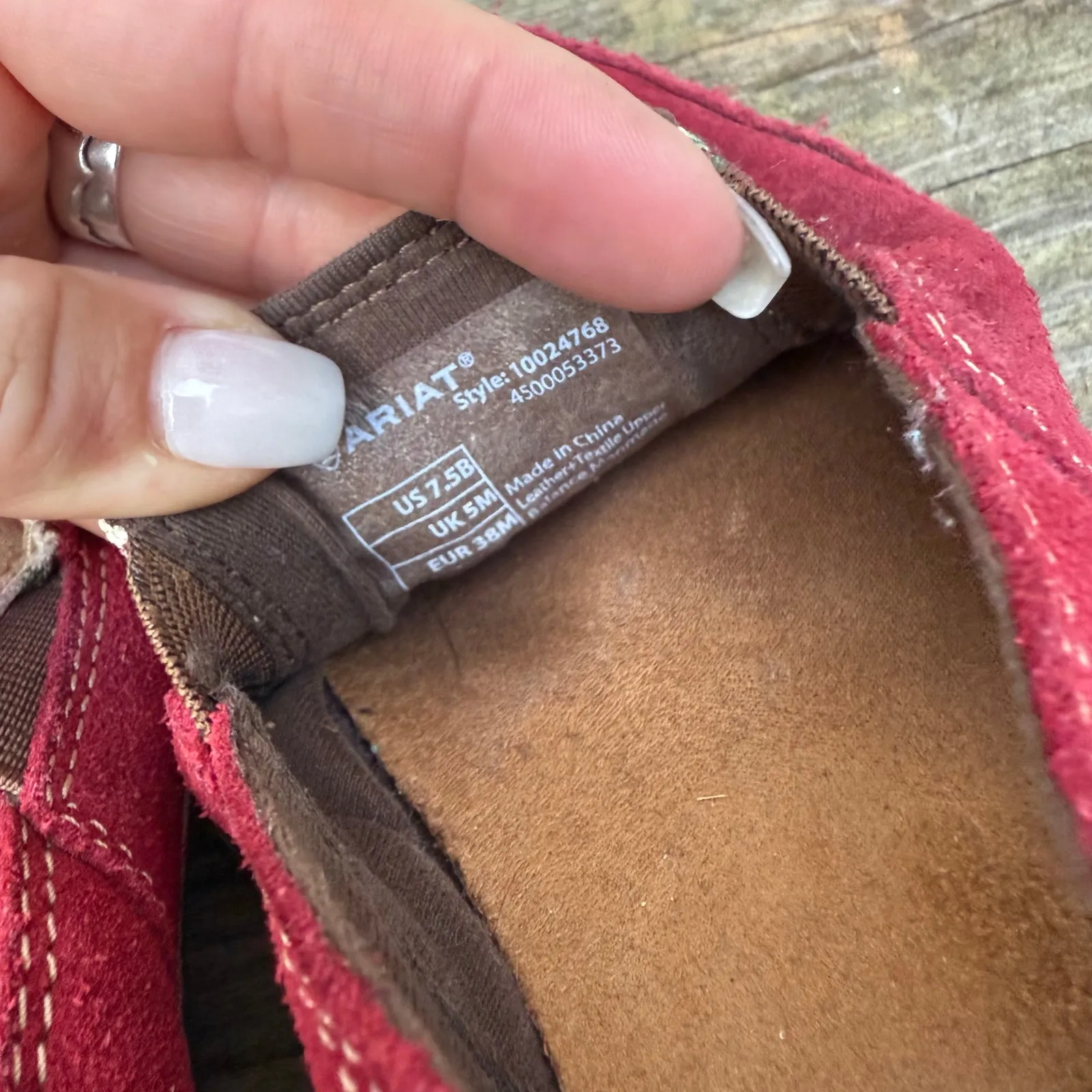 Ariat Cruisers Red Cactus Cowgirl Old West Slip On Shoes Mocs 10024768 7.5B - Image 6