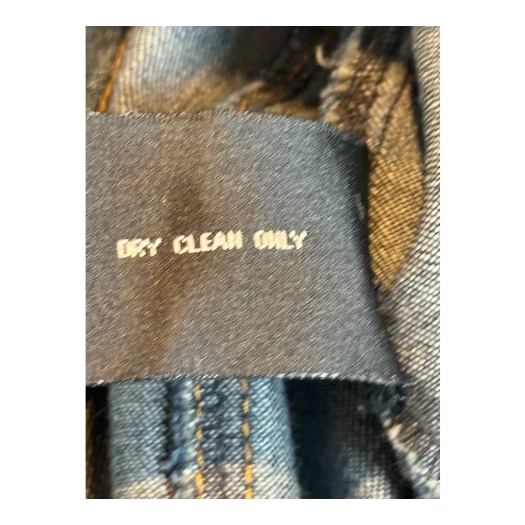 Dennis Basso Penny Lane Denim Jacket Faux Fur Trim Collar Cuff Women Size Medium - Image 11