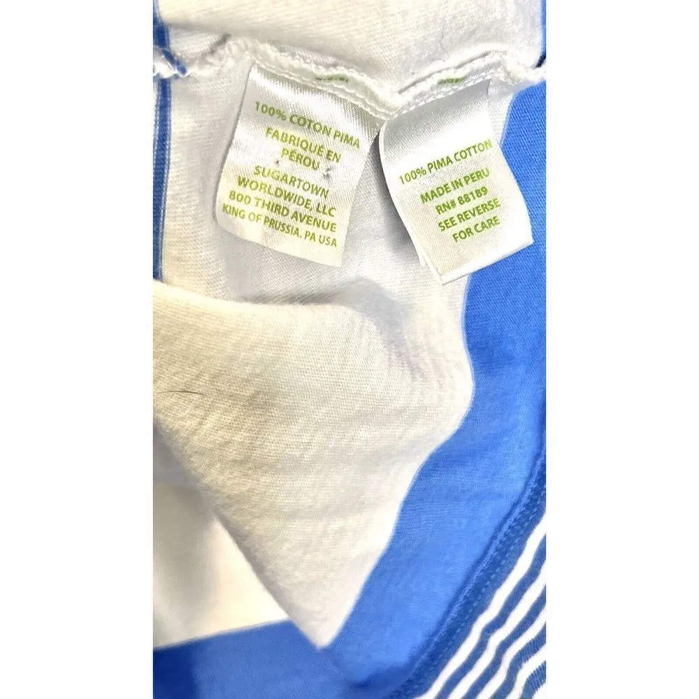 Lilly Pulitzer Marlowe Bay Blue Coconut Stripe Jersey Knit T-shirt Dress sz MEDI - Image 11