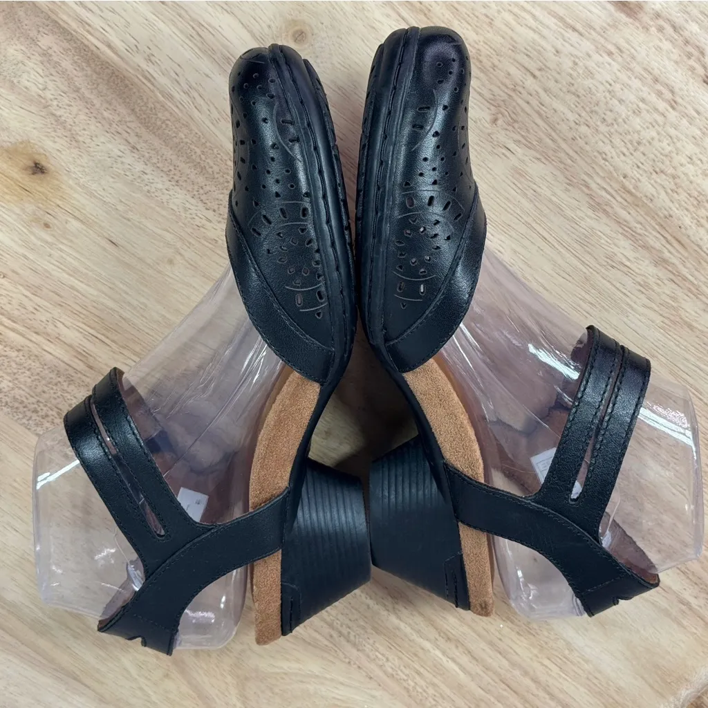 Rockport Cobb Hill Laurel Perforated Block Heel Mary Jane Shoes Black 7.5 - Image 5