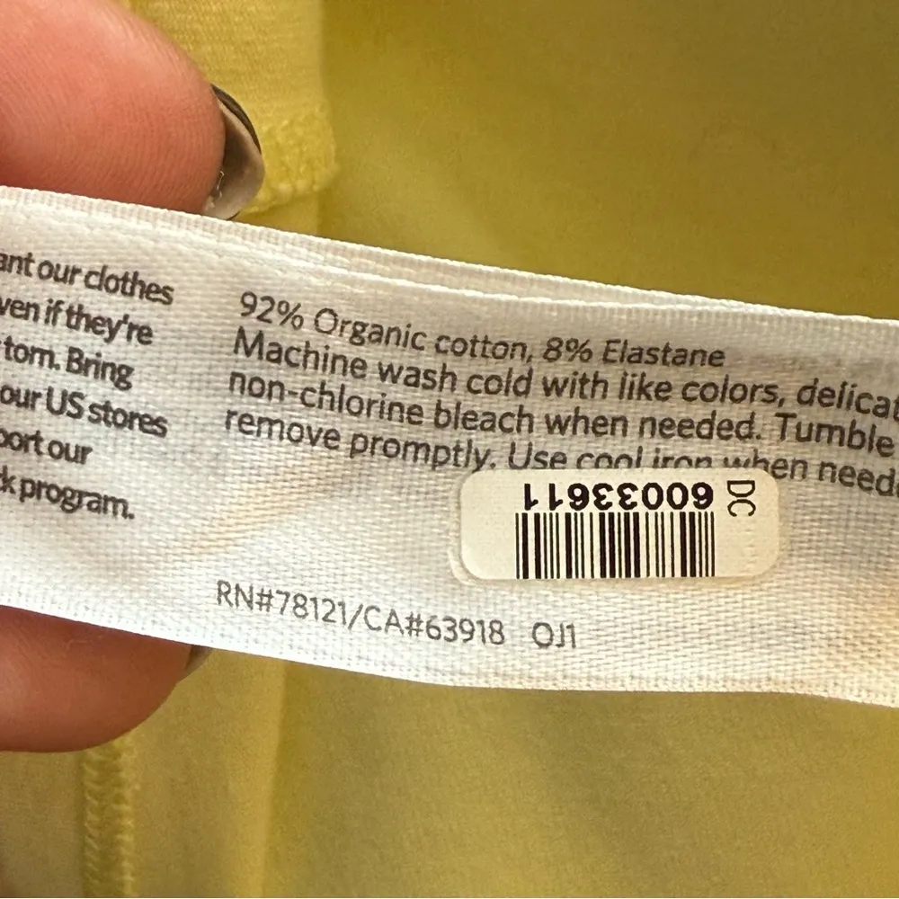 Eileen Fisher Canary Yellow‎ Organic Cotton Crew Neck T-Shirt Dress Medium $168 - Image 8