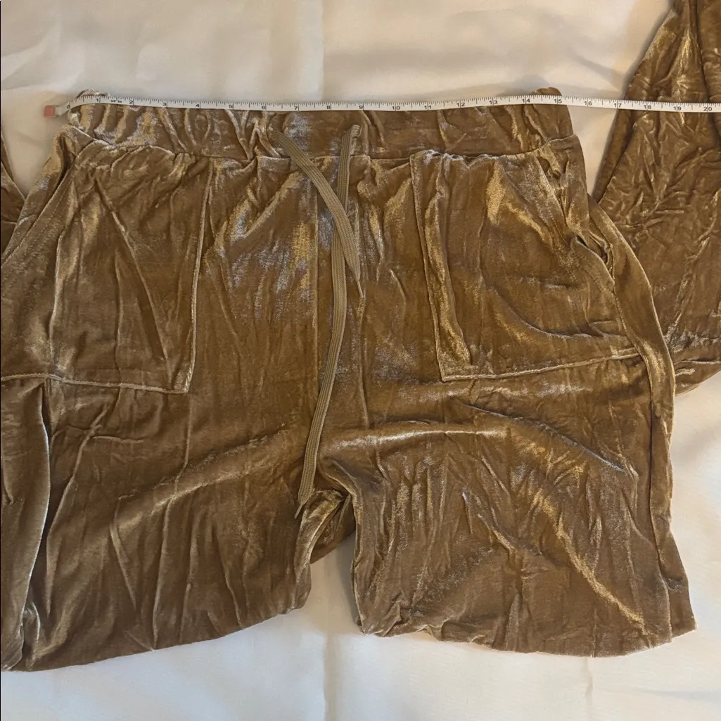 Shimmering Gold Velour Tracksuit Women Size 2XL NWOT - Image 6
