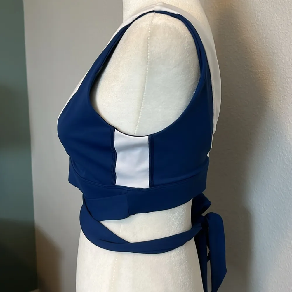 Solid & Striped Mia Wrap Bra Midnight Blue Size Medium - Image 6