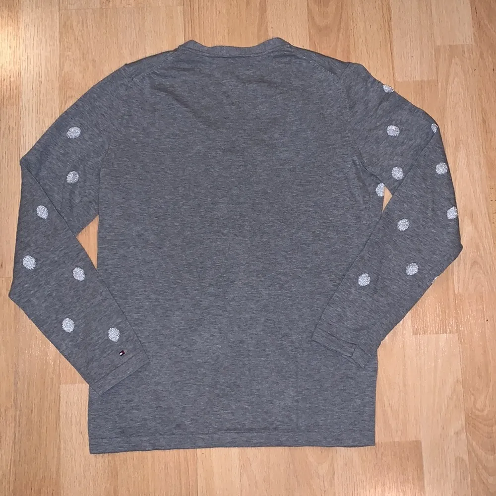 Tommy Hilfiger Gray Silver Polka Dot Sweater M - Image 3