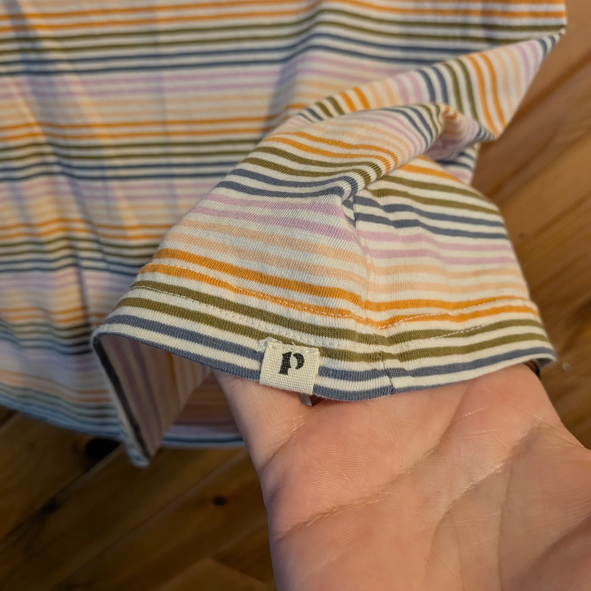 Pact Multicolor Striped Top Size Small - Image 4