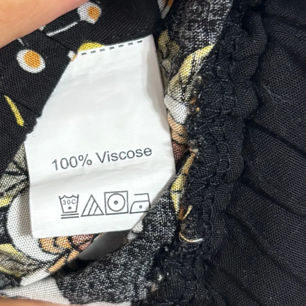 Rusttydustty Wide Leg Wrap Pant Womens OXL Boho Genie Festival Whimsy Fairy Black Size 0X - Image 6