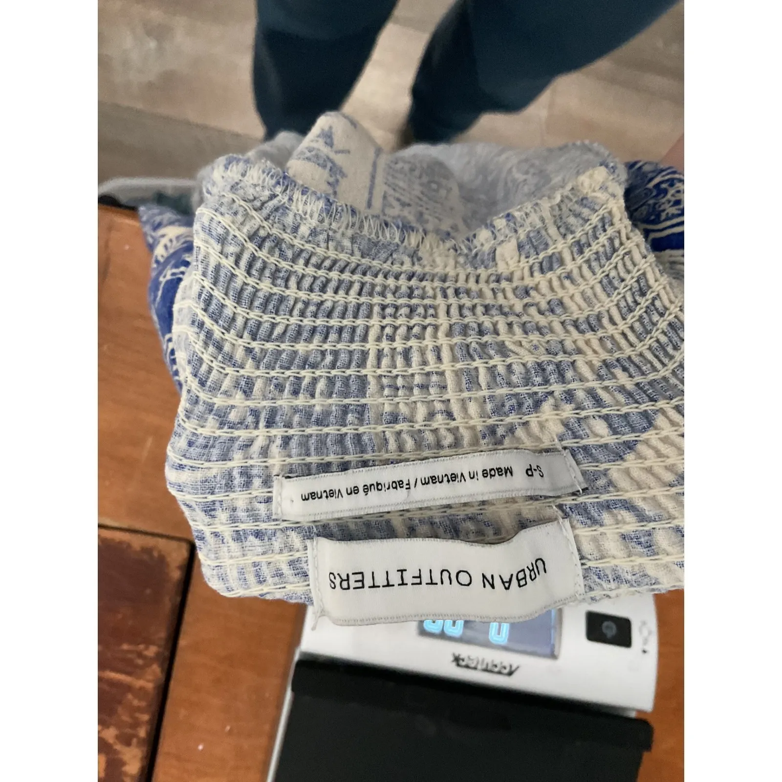 Urban Outfitters Blue White Floral Print Midi Dress - Image 4