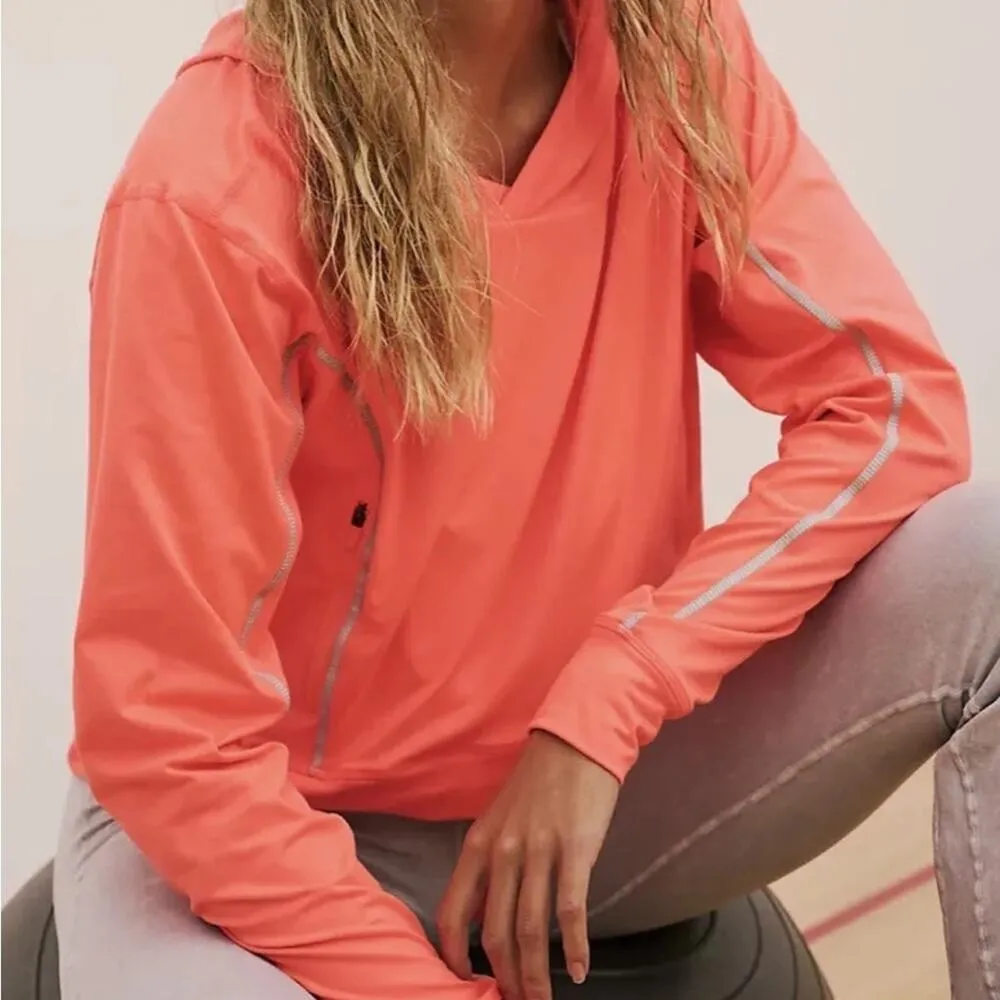 Free People Movement Secret Moss You're A Peach Hoodie Sz M NWOT - Image 2