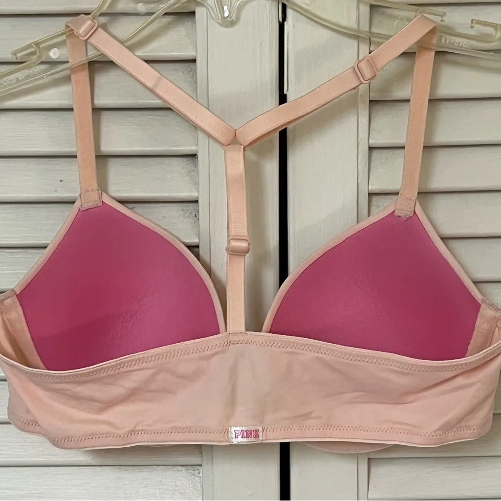 Victoria’s Secret Where Everywhere PINK Lightly Lined Blush Bra - Size 32B - EUC - Image 2