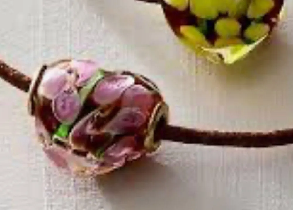 Free People Pink Cinatra Glass Heart Adjustable Choker Necklace - Image 3