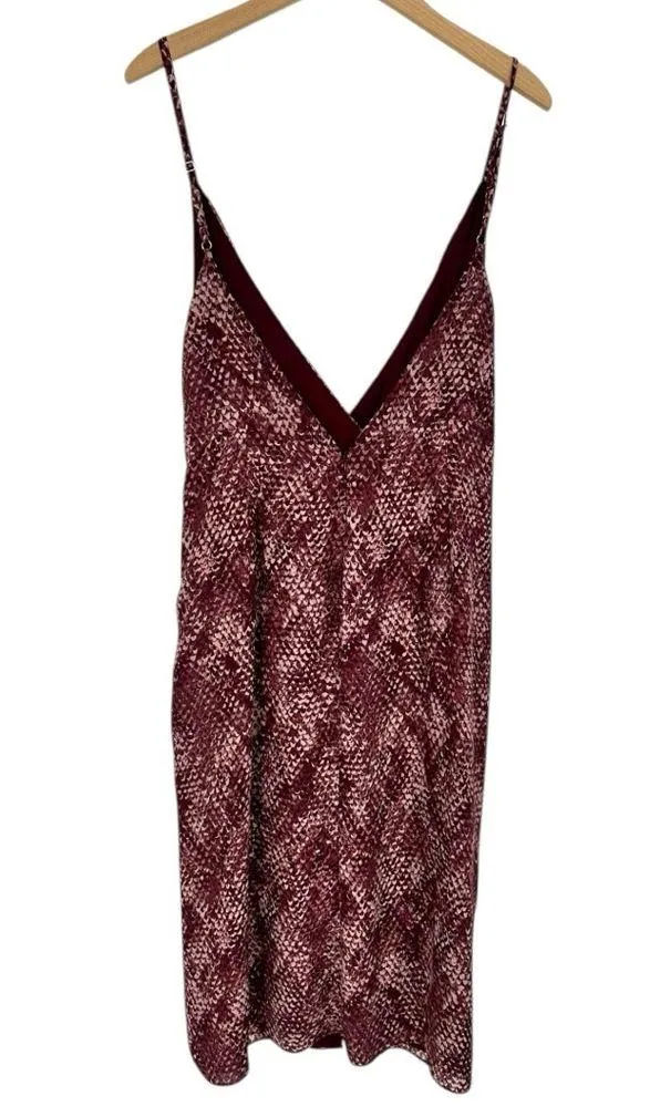 Fame & Partners The Snake Print Bella V Neck size 14 Midi Dress Low V Back - Image 8