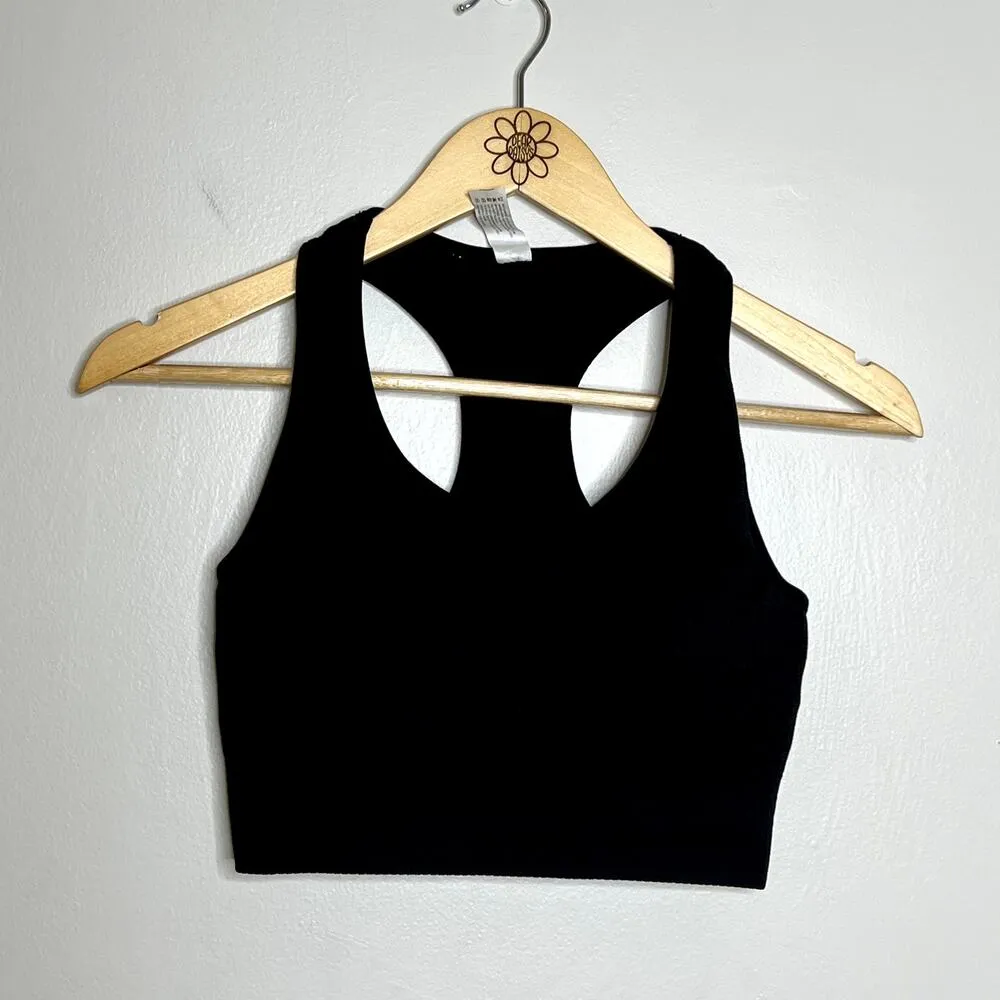 90 Degree by Reflex Black Racerback Sports Bra Size L - Image 4