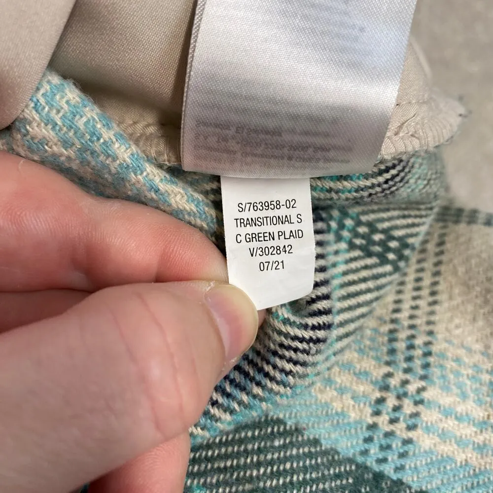 Old Navy Women's Transitional Utility Shacket Overcoat Green Plaid Size M - Image 5