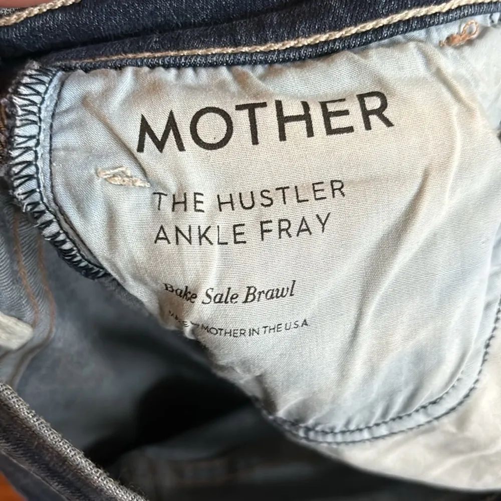 Mother The Hustler Ankle Fray High Waisted Jeans in Bake Sale Brawl Size 24 - Image 5