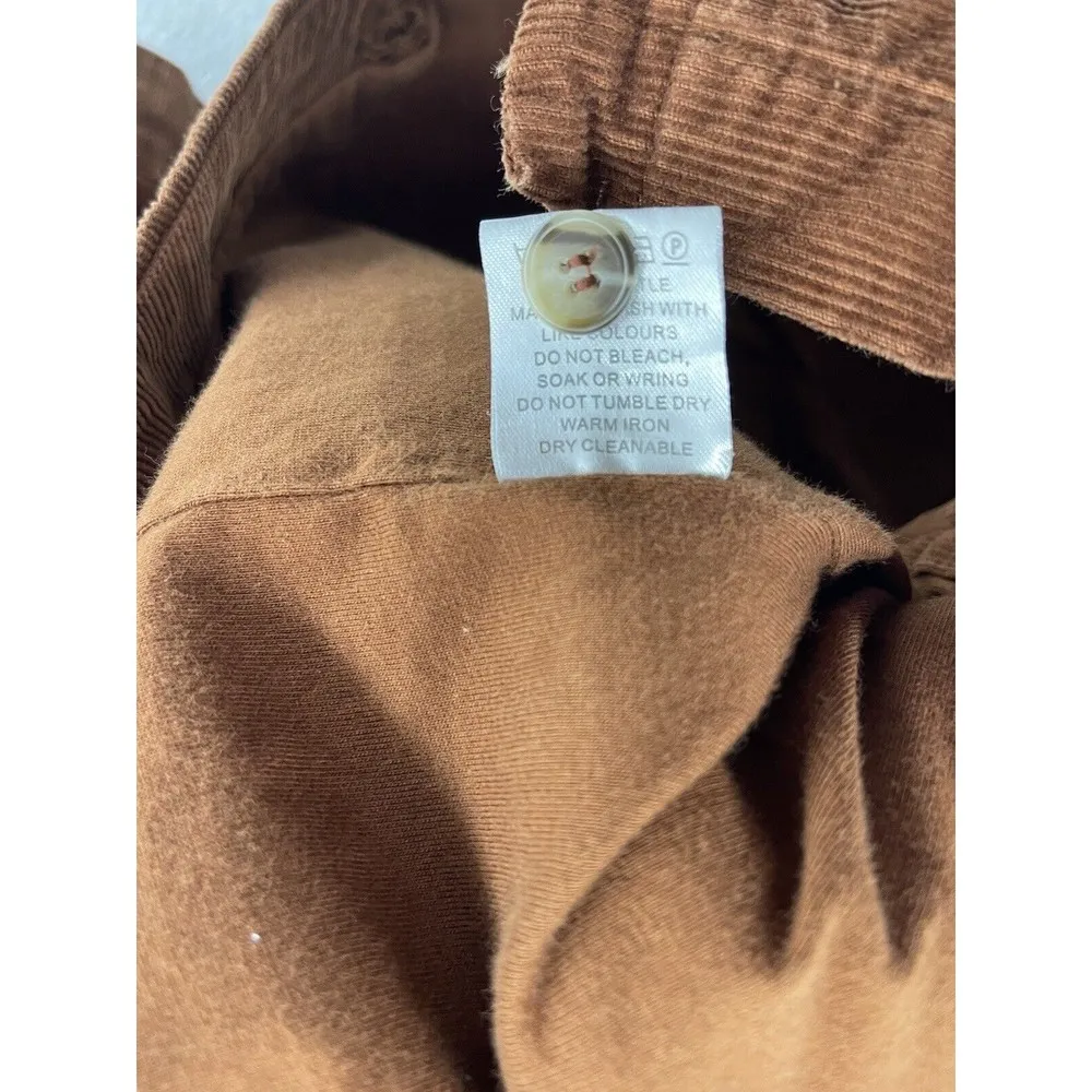 Daryl-Ann Denner Women's Button Front Corduroy Shirt Long Sleeve Large Lined - Image 6