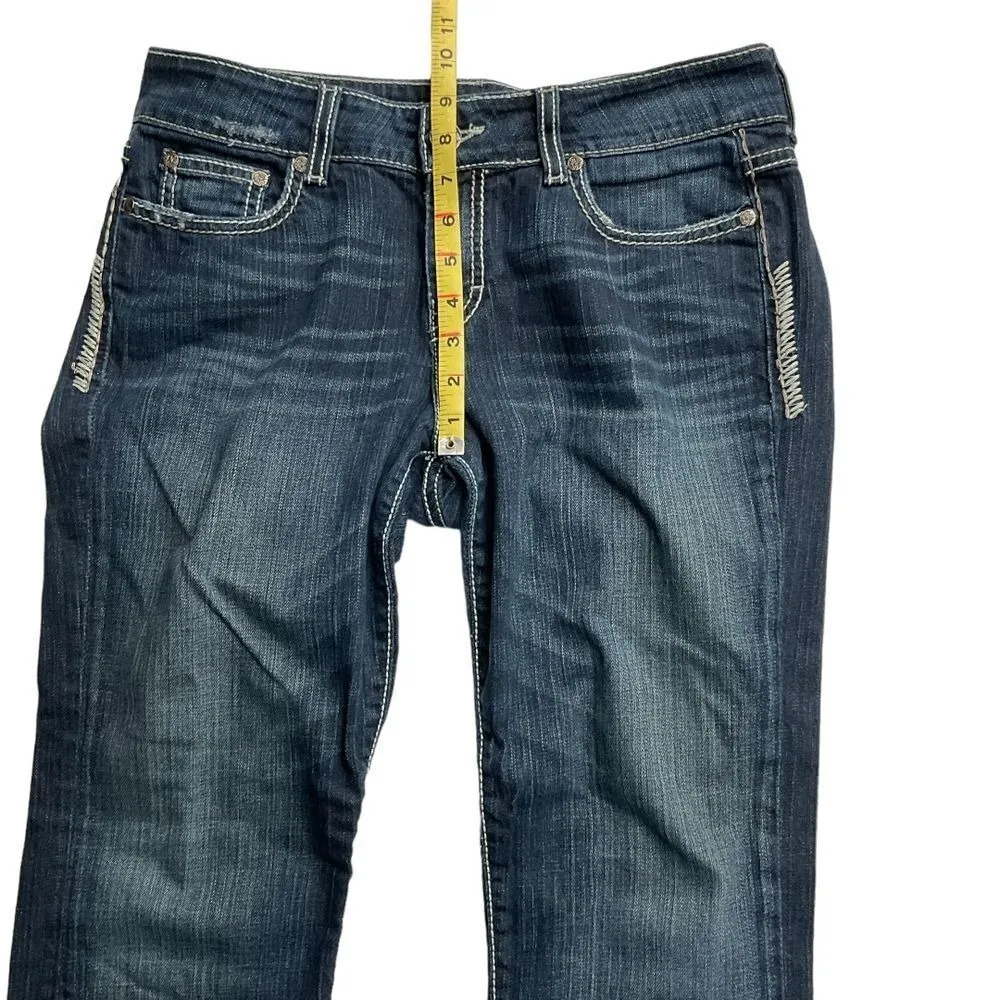 BKE Culture Stretch Denim Bootcut Jeans Sz 30 x25.5 Blue Embroidered Mid Rise - Image 9