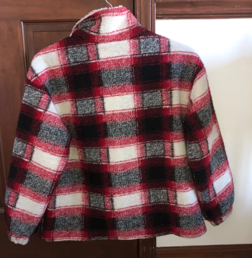 Plaid Half Zip Jacket Multiple - Image 3