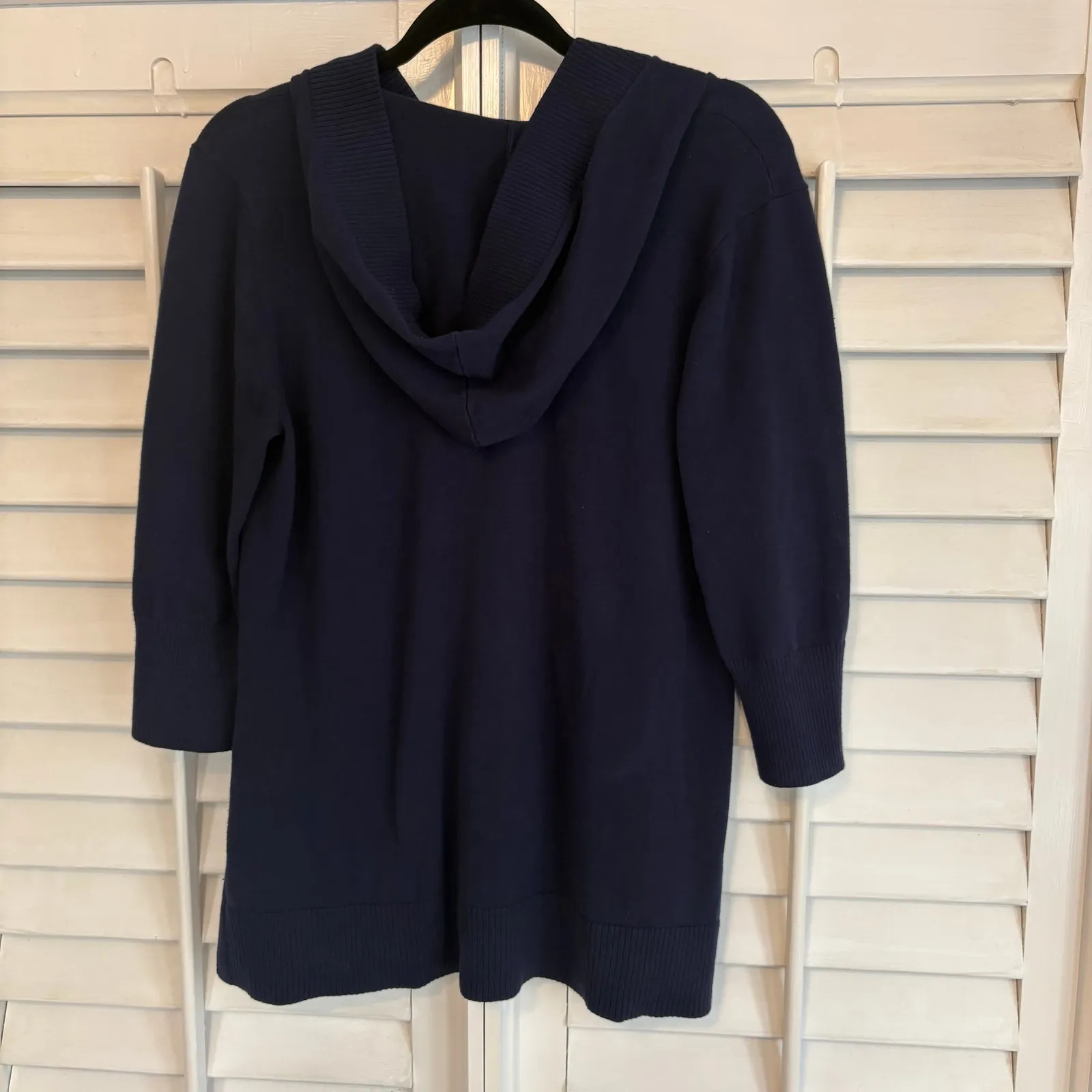 Naturals D & Co Navy Hooded‎ Top Size Medium Blue - Image 2