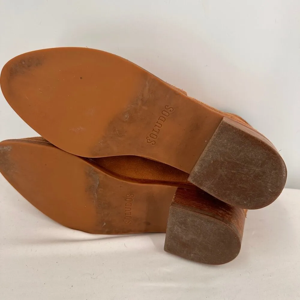 Soludos Venetian Leather Suede Brown Boots Booties Size 7.5 - Image 2