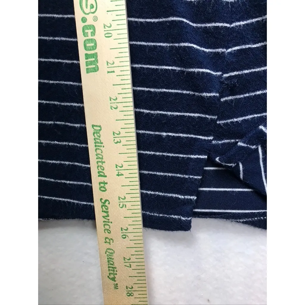 Soma Striped Hoodie Pullover Sweatshirt Navy White Blue Women's XXL Rayon Bamboo - Image 6