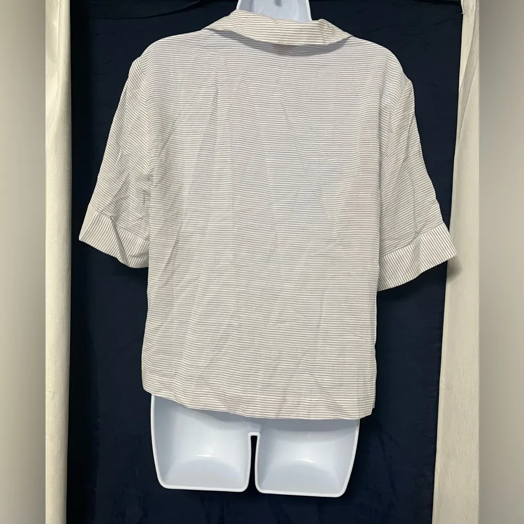 Eberjey Women’s Nautical Striped Relaxed Short Sleeve Pajama Top Size XS - Image 2