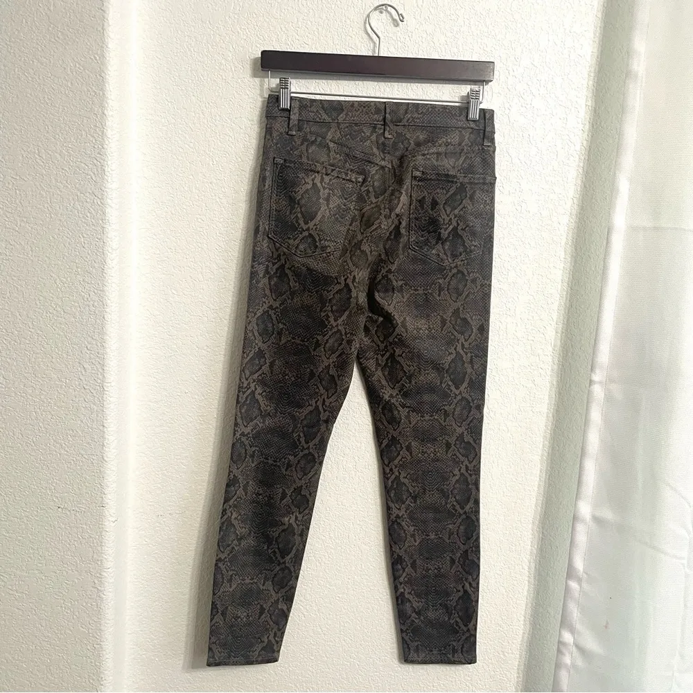 J Brand Womens Pants Lillie Coated Snake Skinny Coated Button Fly Size 29 - Image 4