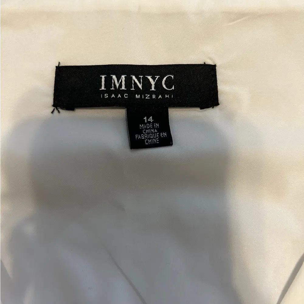 Imnyc Isaac mizrahi black and white faux wrap dress size 14 - Image 5