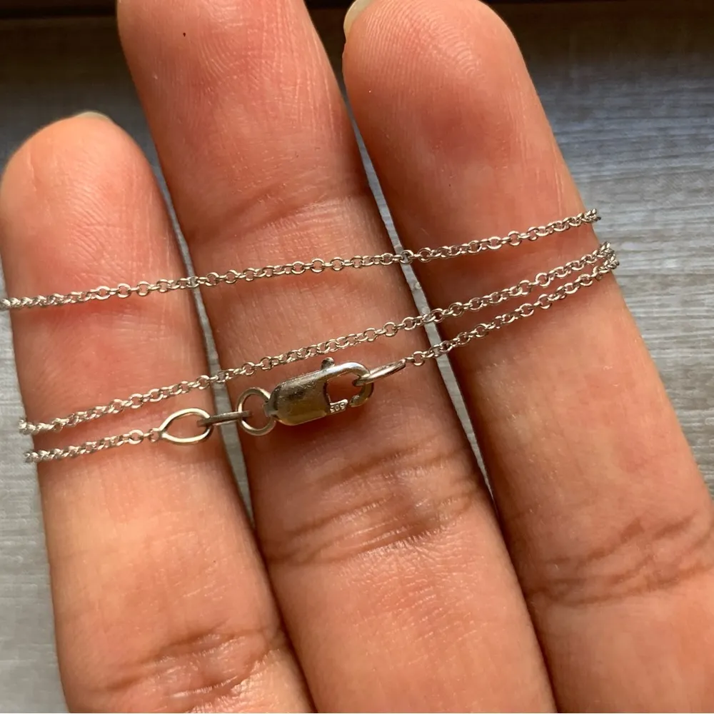 10kt White Gold Heart Diamond Charm with 14k Chain - Image 9