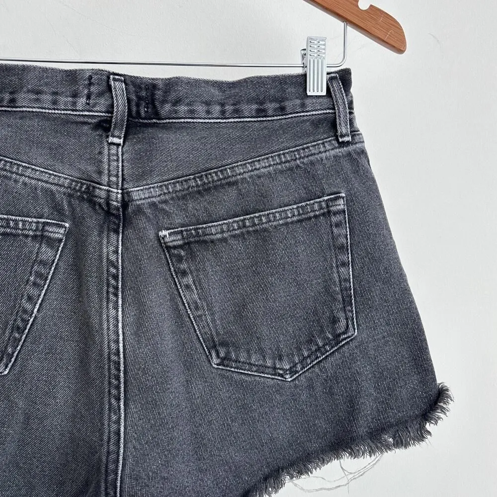 Agolde Denim Shorts Womens 25 Black Micah Cut Off Jean Festival Boho Minimalist - Image 5