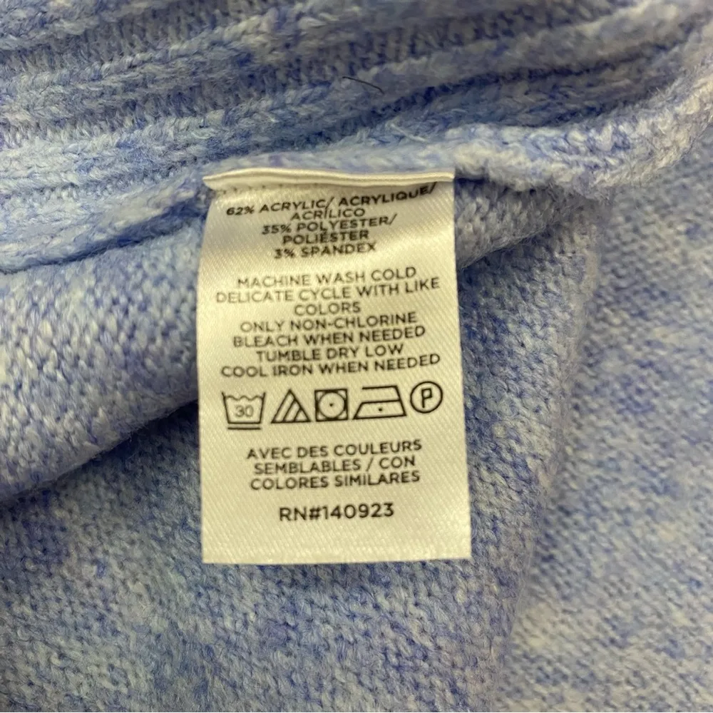 Loft light blue ribtrim relaxed fit turtleneck sweater - Image 7