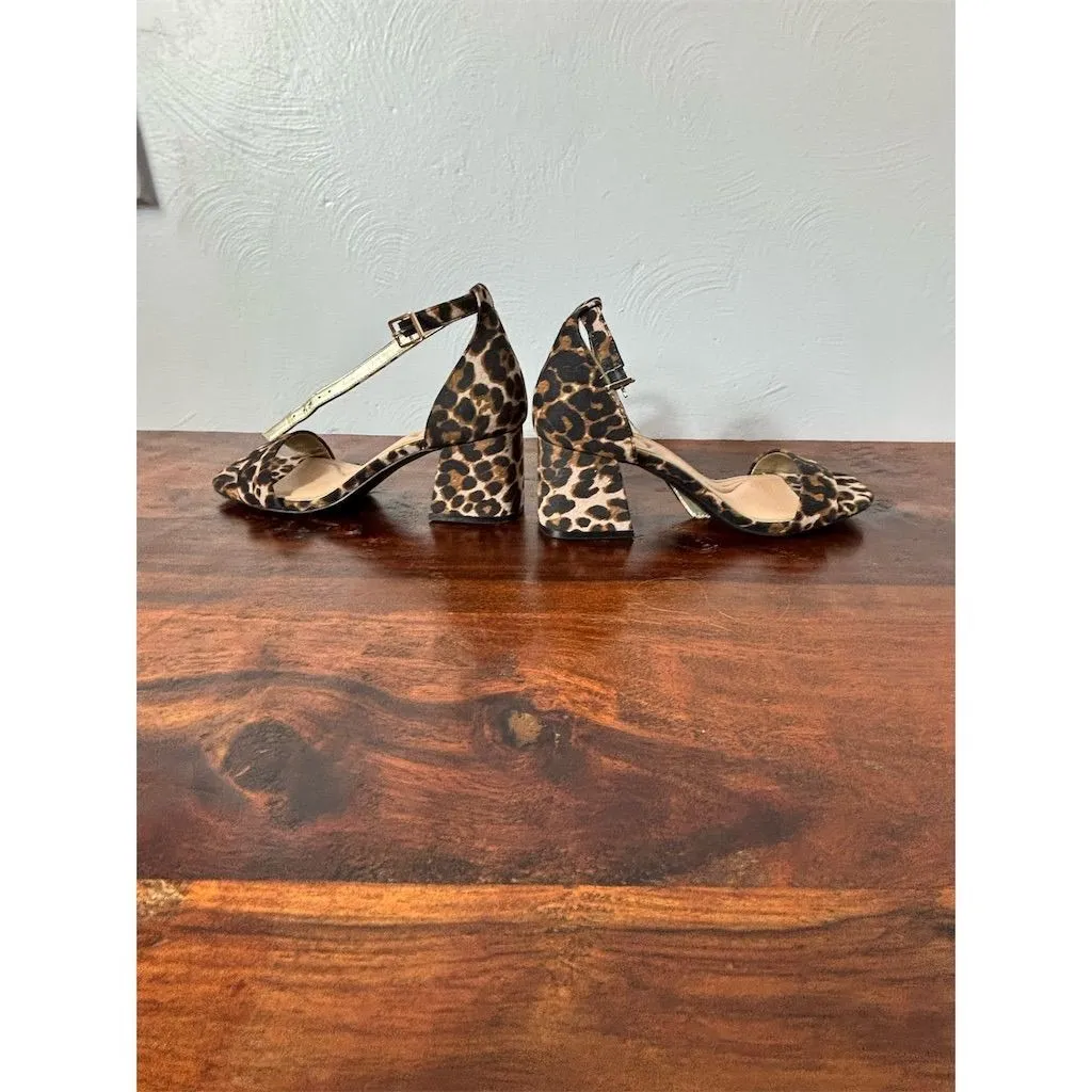 Kelly & Katie Women's Leopard Print‎ Ankle Strap Block Heel Sandals 6M - Image 7