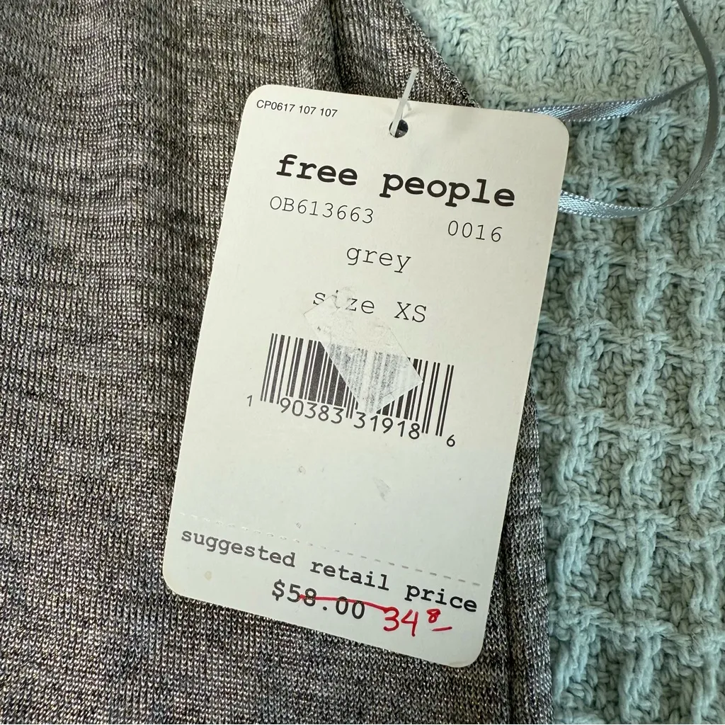 NWT Free People Koda Metallic Tank Top Womens XS Extra Small Shirt Asymmetrical - Image 4