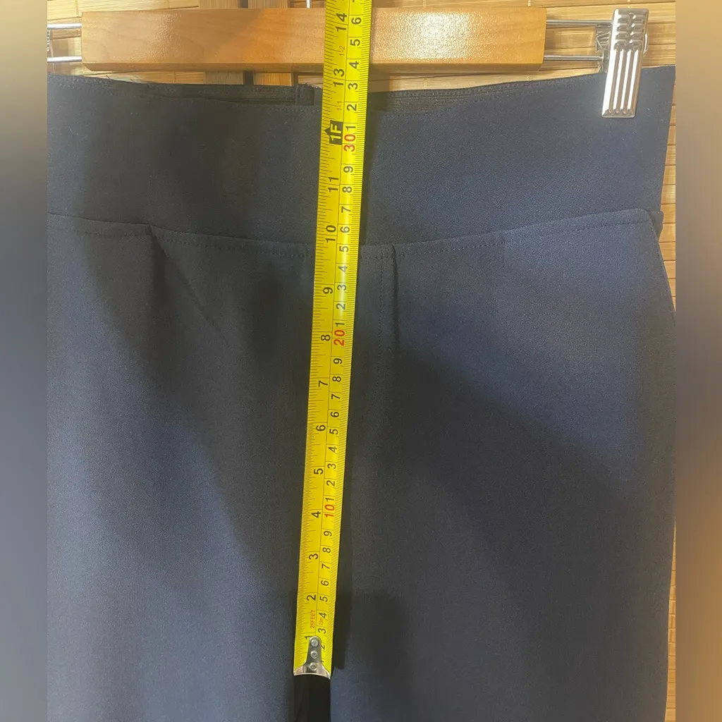 ZENANA navy blue stretch pull on trousers pants slacks womans medium - Image 8
