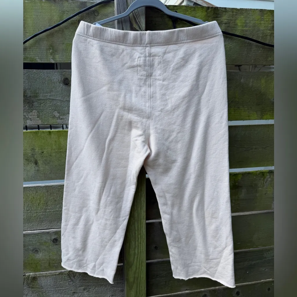 Frank & Eileen Pants Large Pink Catherine Cropped Triple Fleece $198 Sweatpants - Image 4
