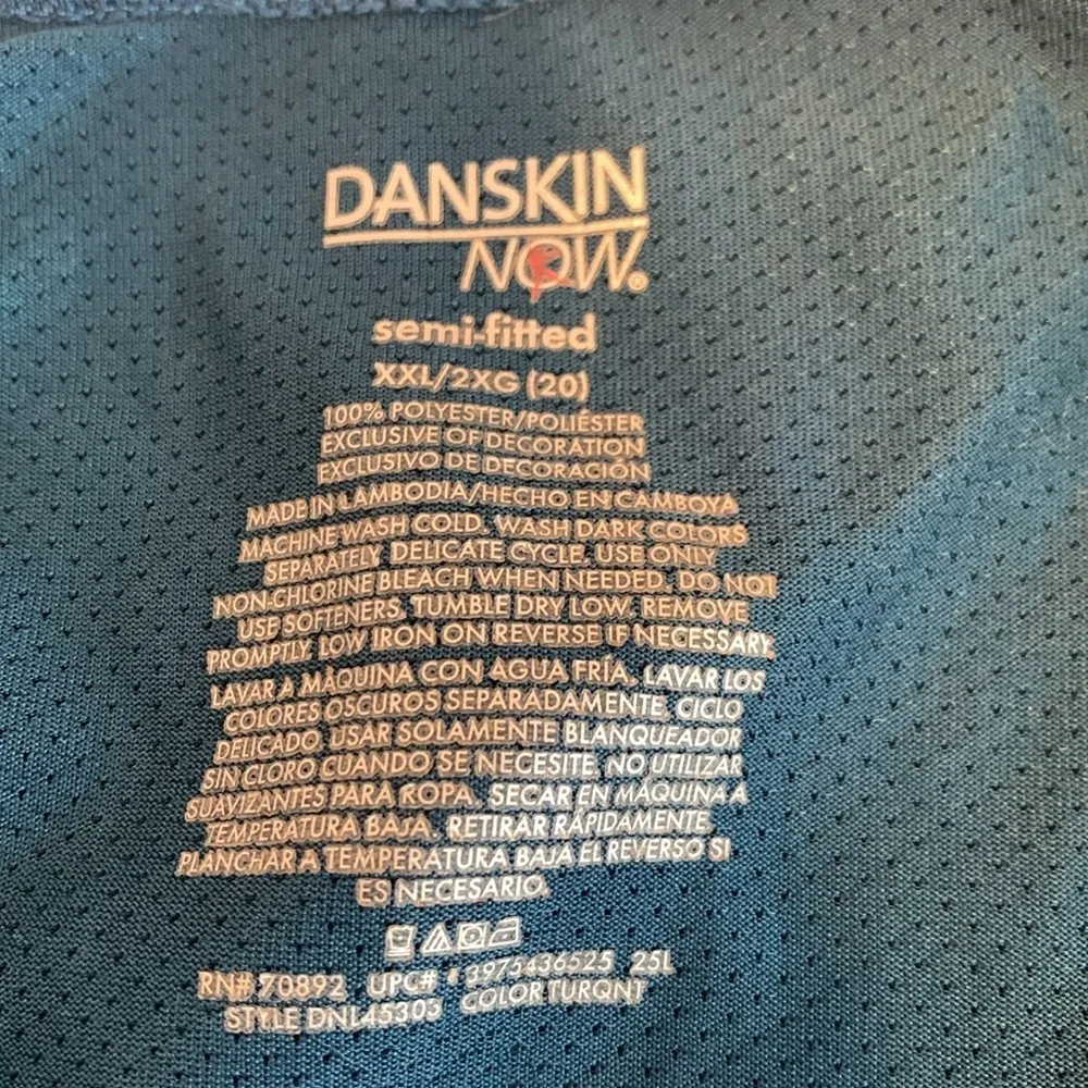 Danskin Now Blue Half Zip Pullover Semi - Image 7