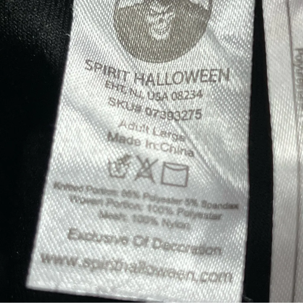 Spirit Halloween adult womens L costume sequin mesh maxi dress black & red gown - Image 10