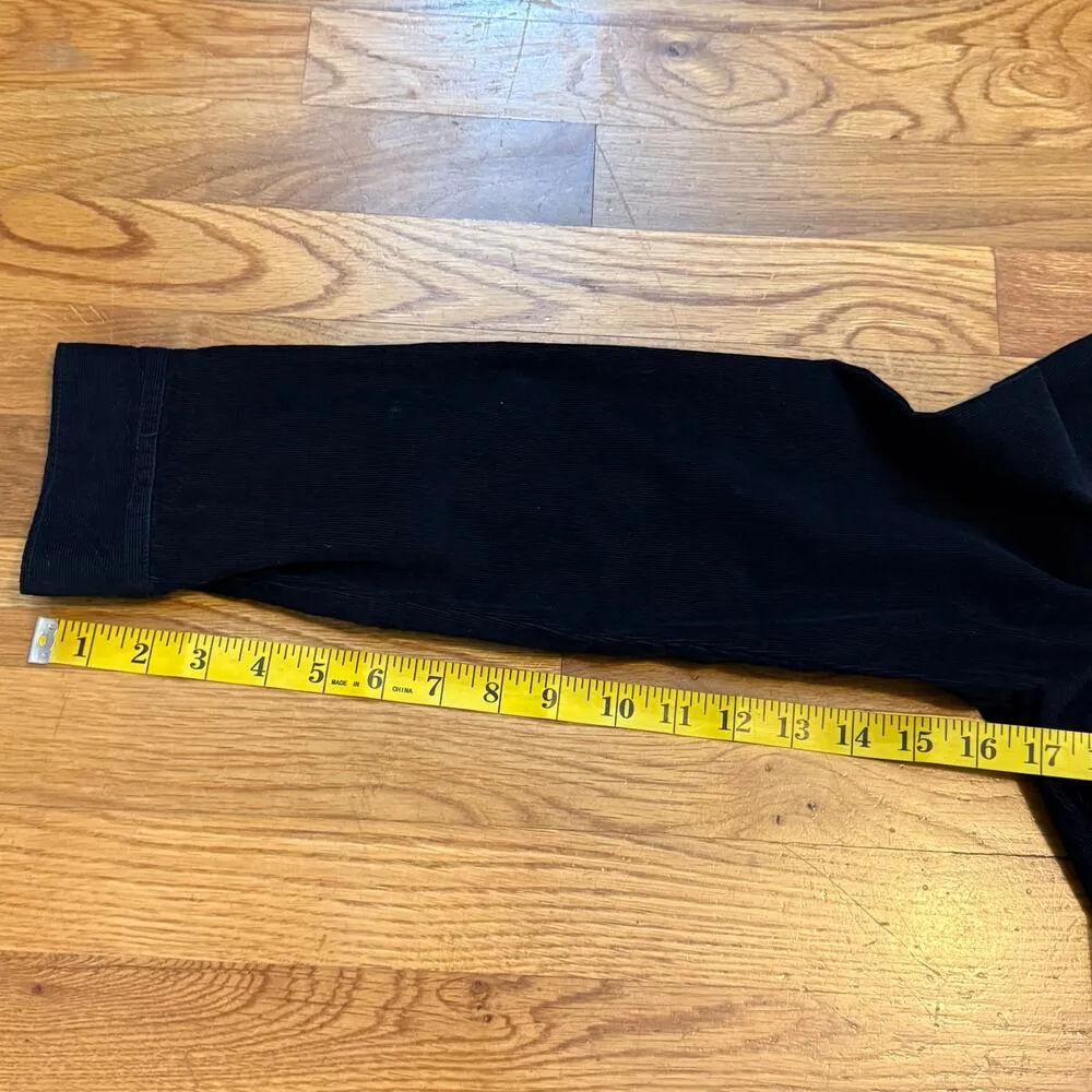 GAP Womens 12 Dark Midnight Blue long Sleeve Fit and Flare Corduroy Dress Pocket - Image 6