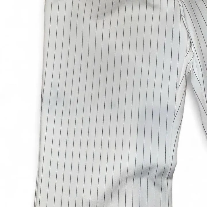 Y2k forever 21 low rise white and black striped trousers with a flared leg - Image 3