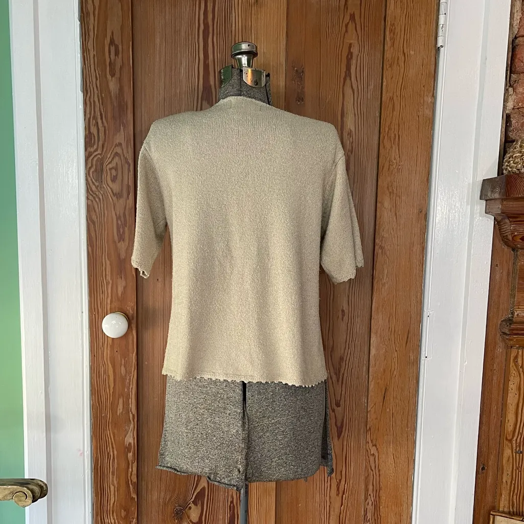 Vintage Sag Harbor Silk Blend Knit Cardigan Scalloped Edge Coastal Cottage~S 💚🍄 Size undefined - Image 4