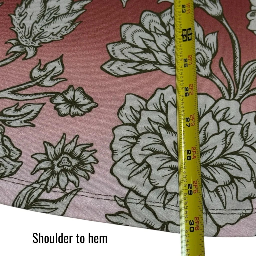 NEW JM Collection Ombre Floral Tunic Blouse Cottagecore Ethereal Bohemian XL - Image 10