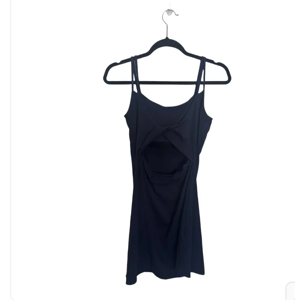 Athletic Dress Unbranded Size Medium Back Cut Out Navy Spaghetti Strap Tank Blue - Image 2