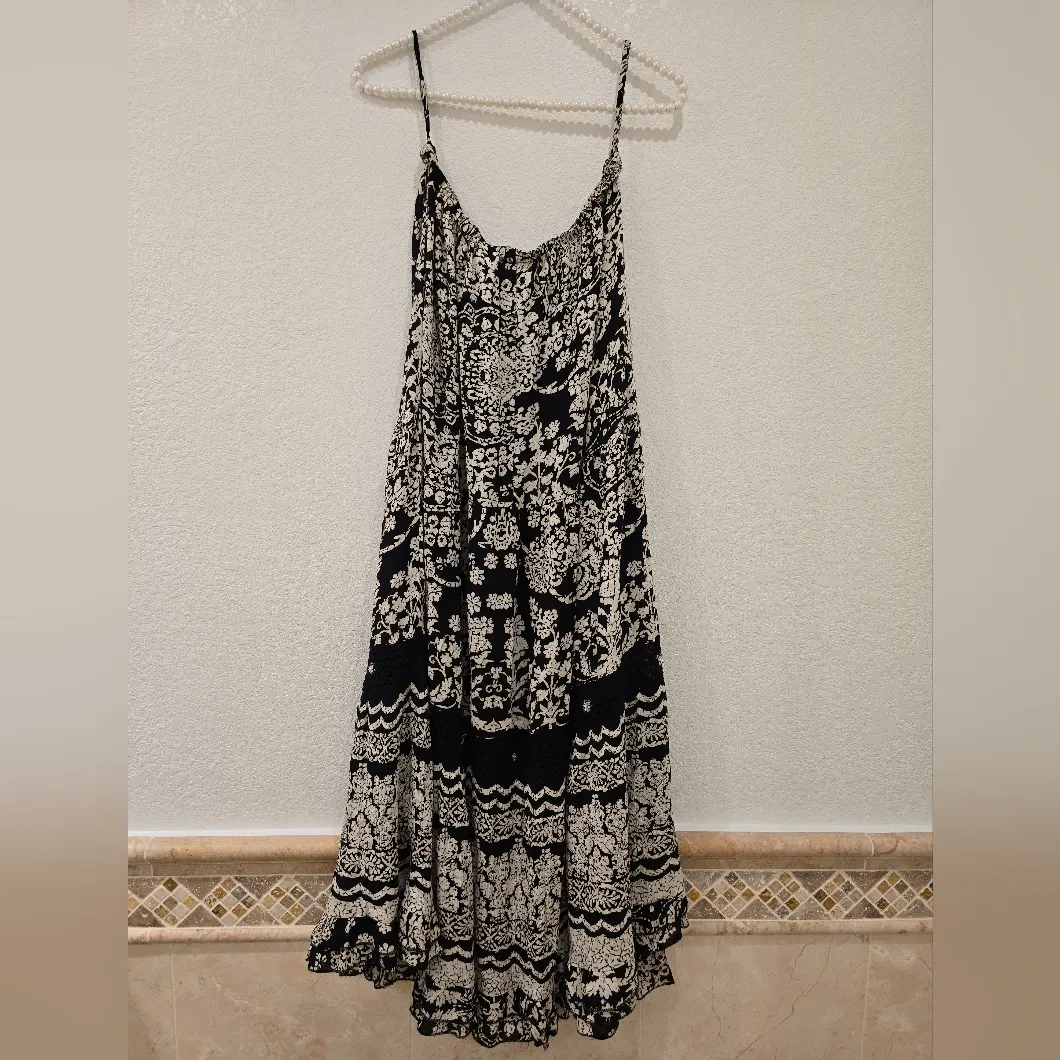 Forbidden Los Angeles Black And White Tiered Maxi Skirt Size M Size M - Image 3