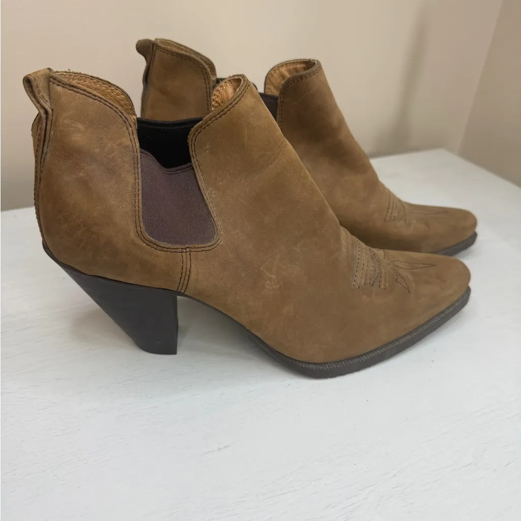 Twisted X Brown Western Leather Ankle Boots Sz 8 Cowboy Cowgirl Country - Image 14