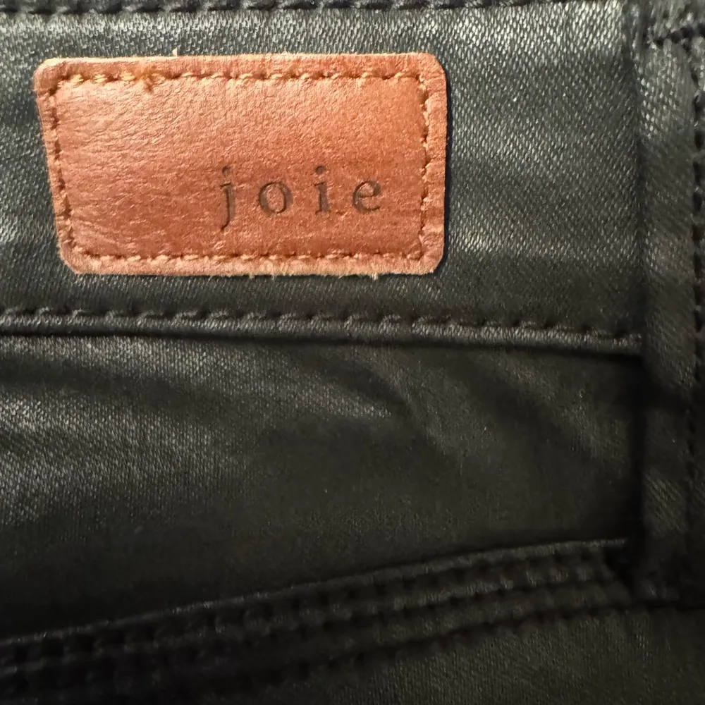 Joie Women's Park Skinny Zipper Pants Women’s Black Coated Denim Size 26 - Image 13