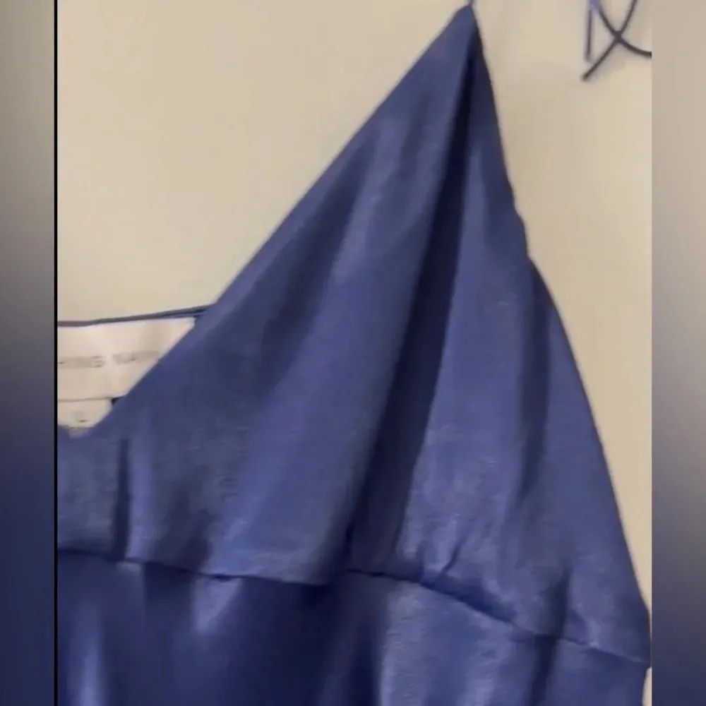 Something navy blue satin dress formal gown or prom dress - Image 10