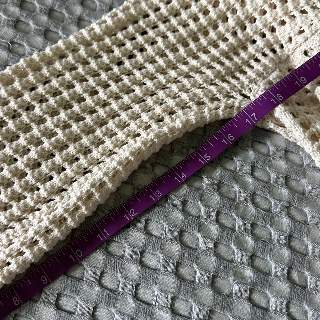 Wild Fable Cream Crochet Sweater - Image 7