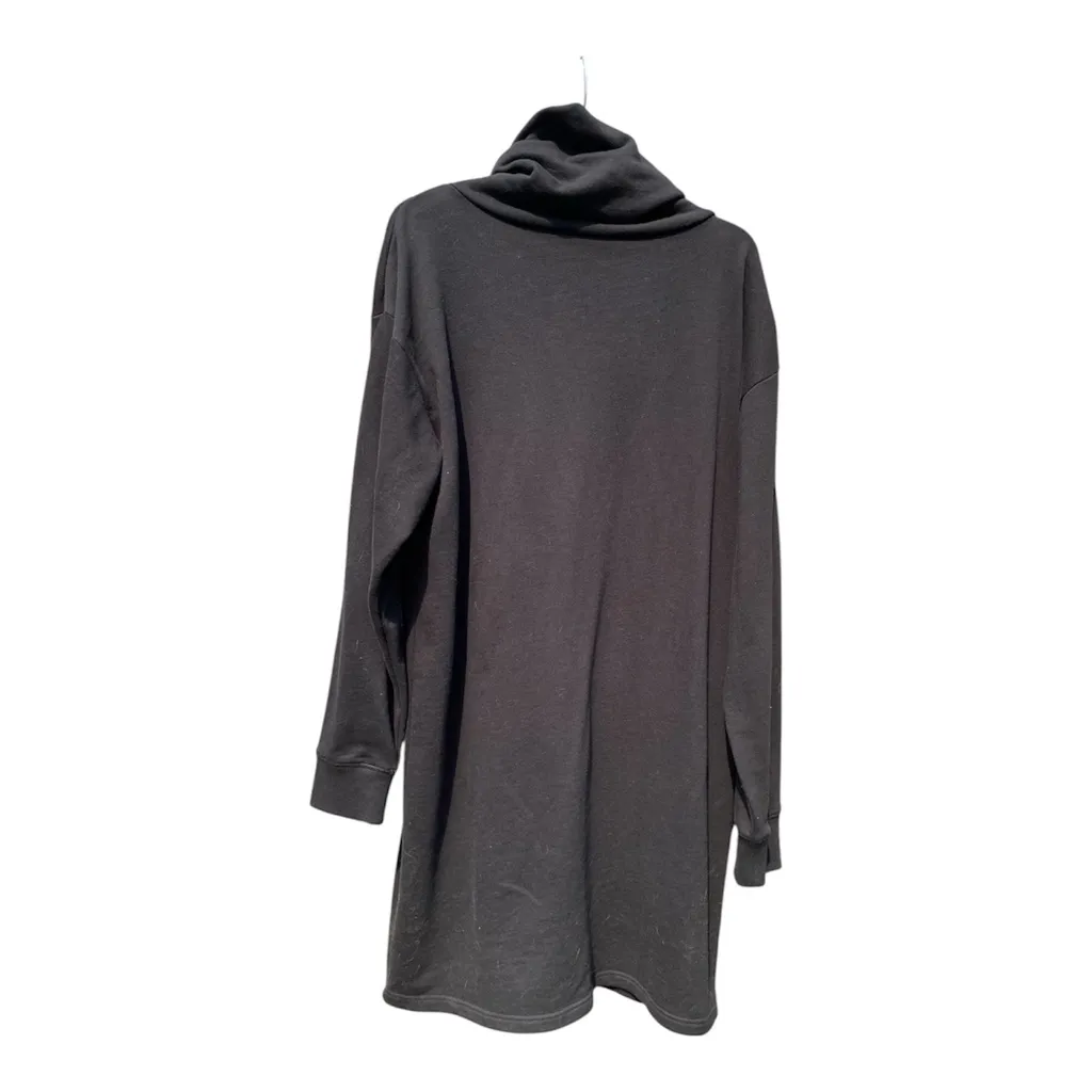 Weekday black cowl neck sweatshirt dress - Image 2