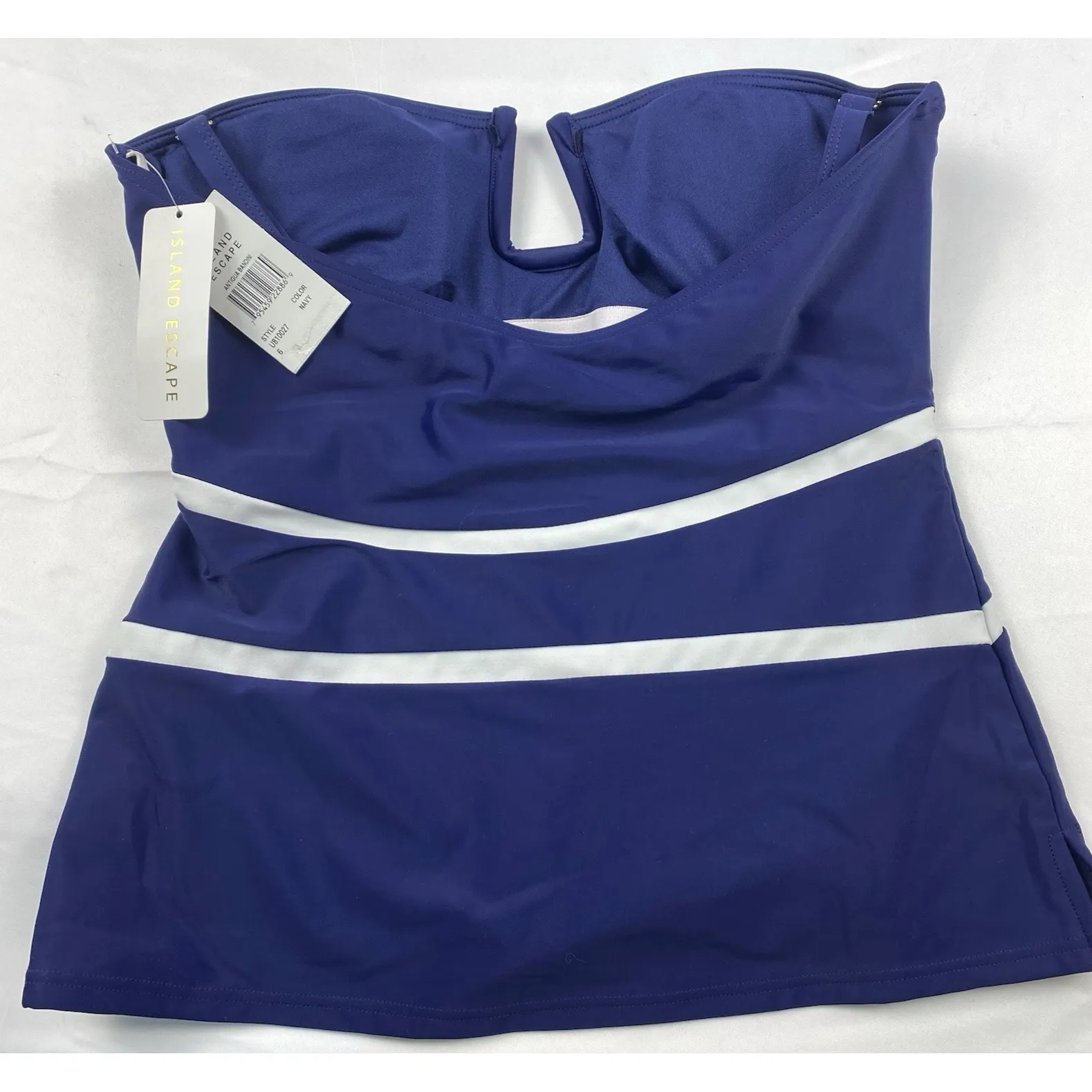 NWT Island Escape Swimsuit Tankini Top Size 6‎ Antigua Bandini Navy Resort Vacay Blue - Image 5